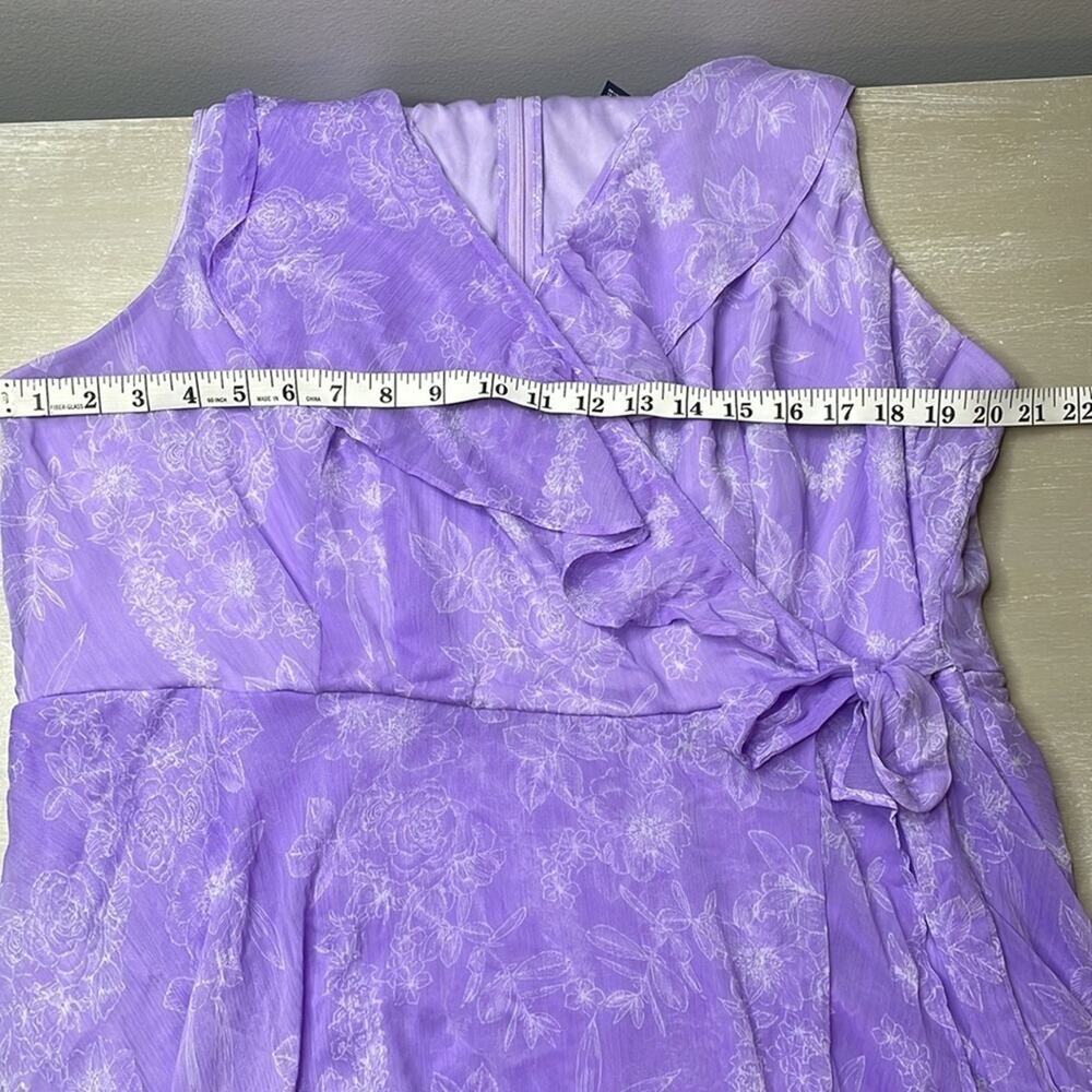 Ralph Lauren Chaps Lilac Ruffle Midi Dress - Picture 10 of 12